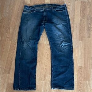 Relaxed Fit Dark Blue Jeans for Men
